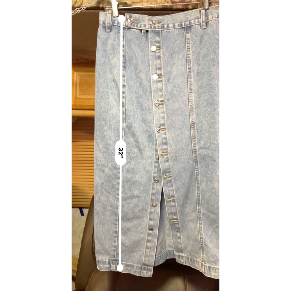 Shein Denim Midi Skirt - Women's M - Button Front - Picture 7 of 7